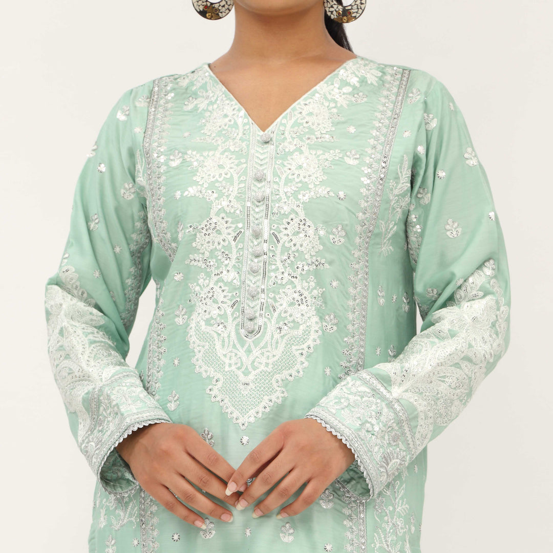 3PC- Viscose Embellished Suit PF5164