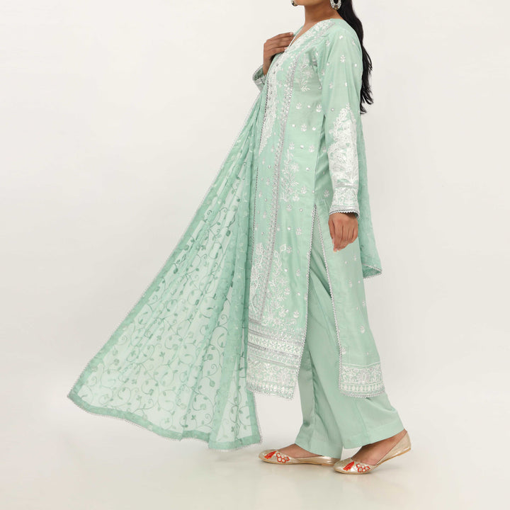 3PC- Viscose Embellished Suit PF5164