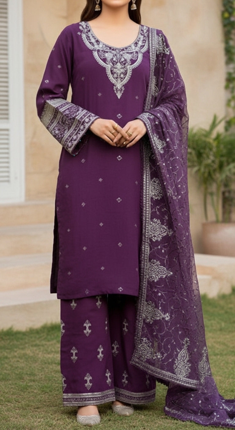 3 PC Embellished Suit PF6000