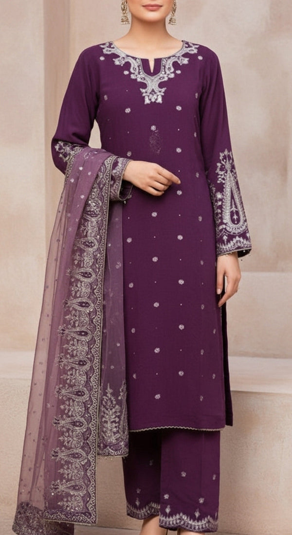 3 PC Embellished Suit PF6001