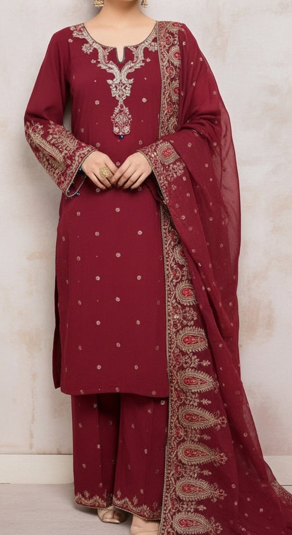 3 PC Embellished Suit PF6001