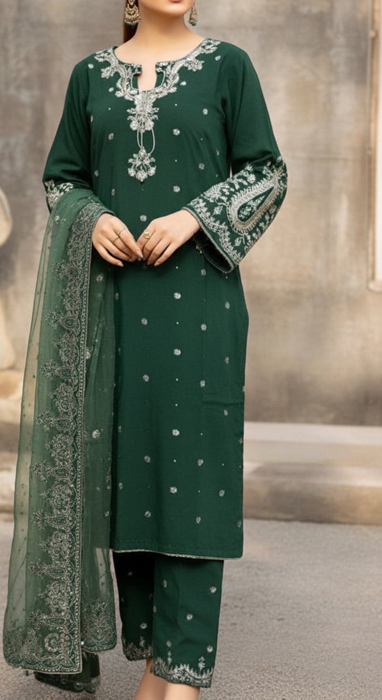 3 PC Embellished Suit PF6001