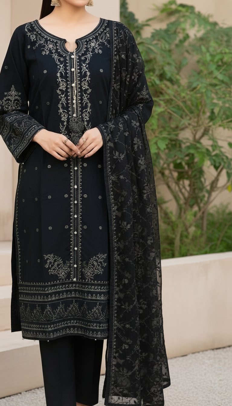 3 PC Embellished Suit PF6002