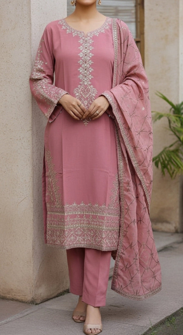 3 PC Embellished Suit PF6003