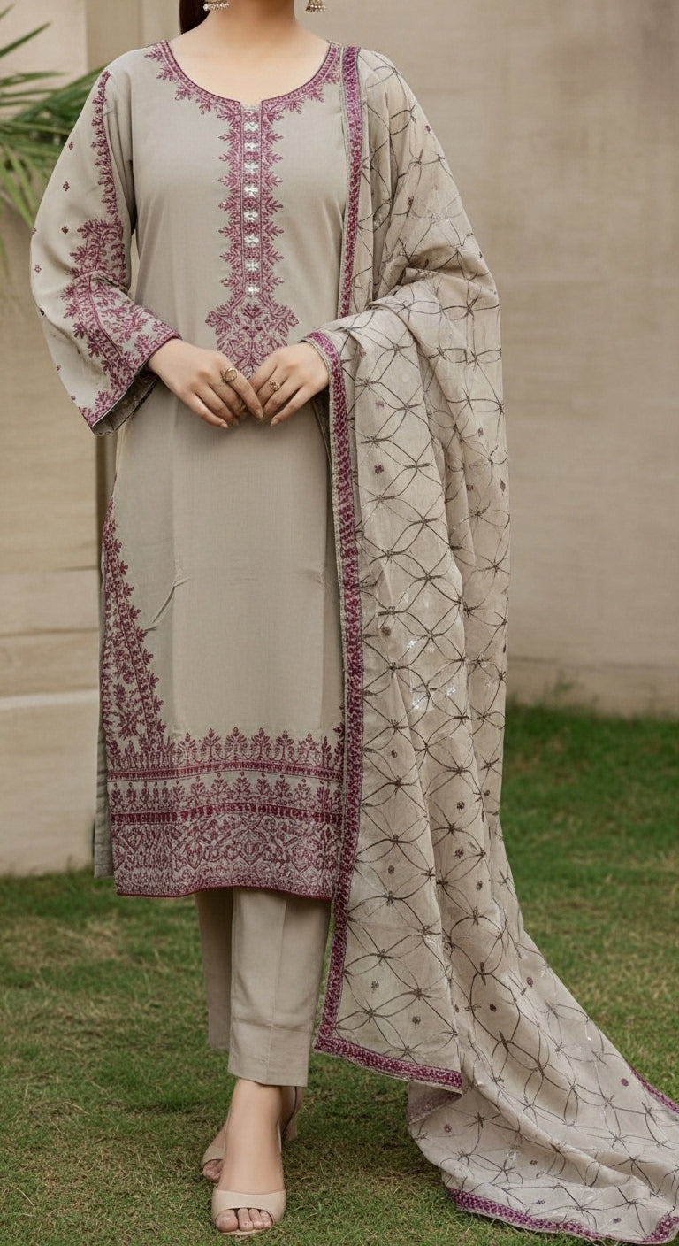 3 PC Embellished Suit PF6003