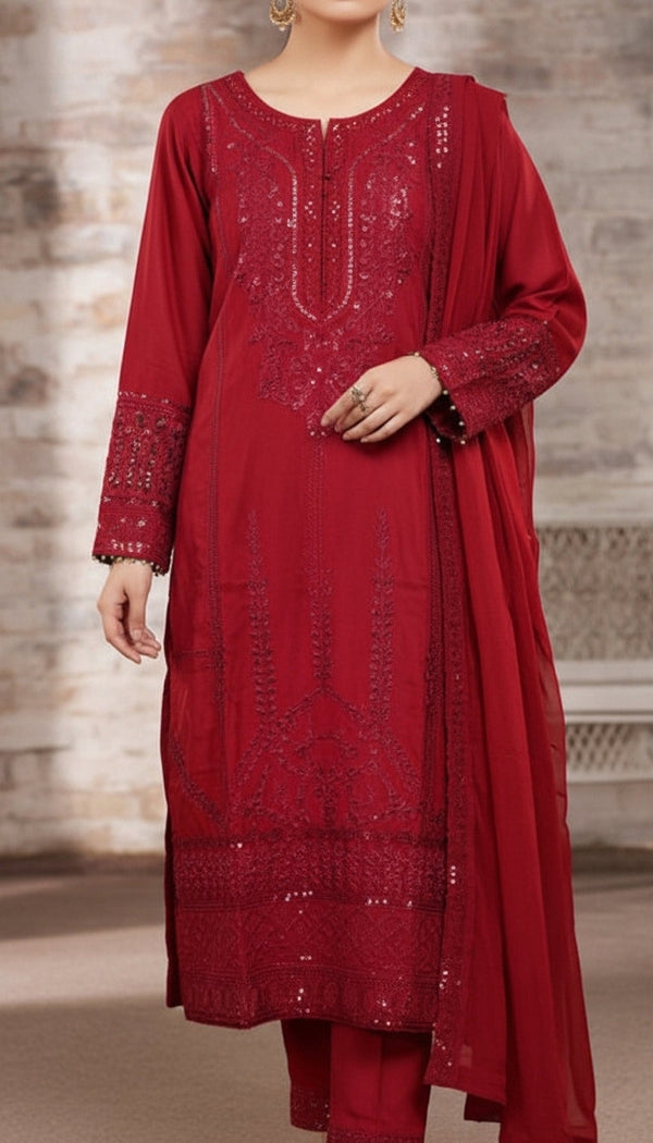 3 PC Embellished Suit PF6006