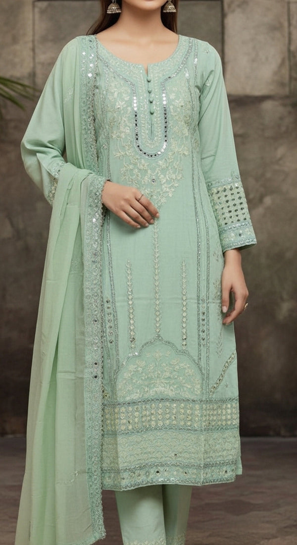 3 PC Embellished Suit PF6006