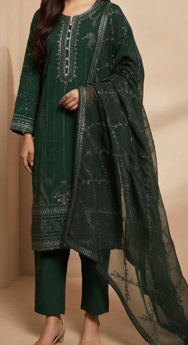 3 PC Embellished Suit PF6007