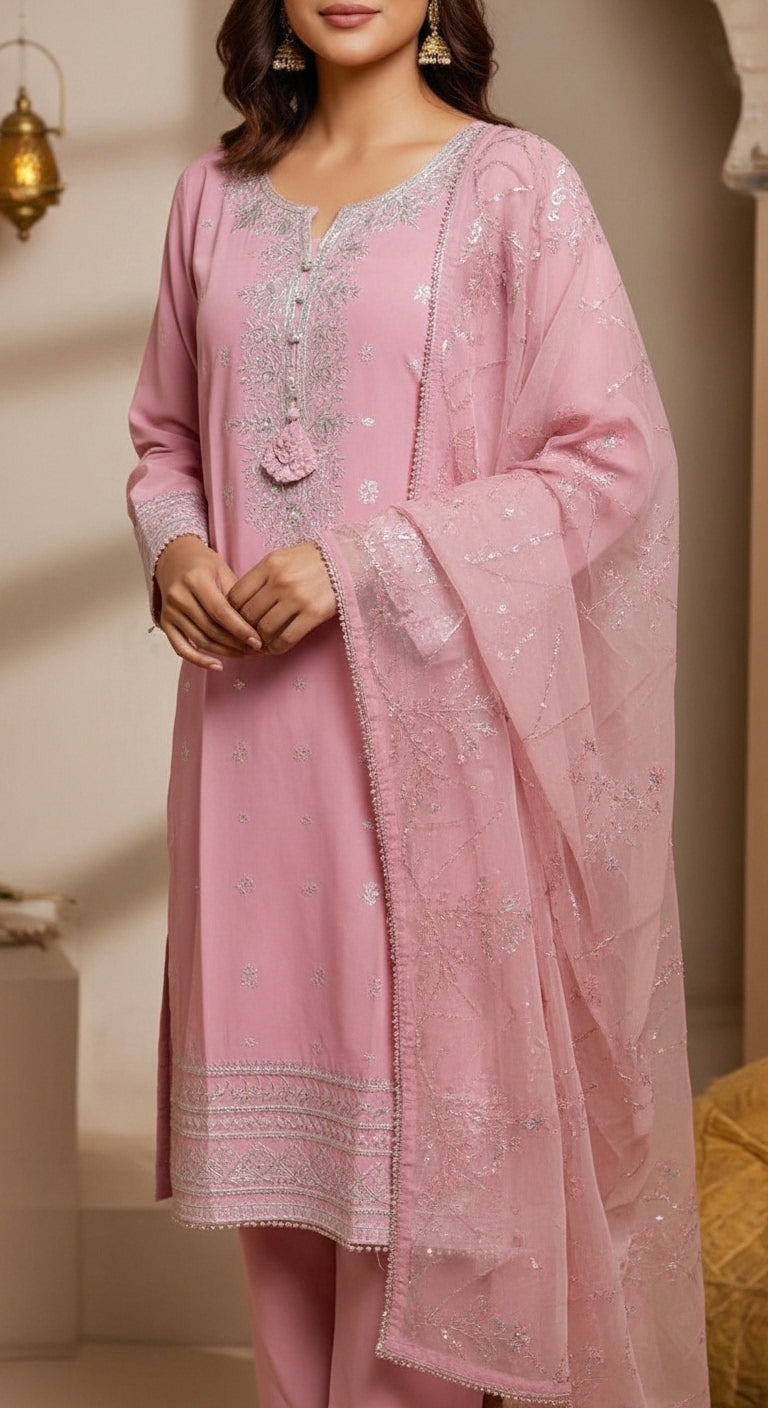 3 PC Embellished Suit PF6010