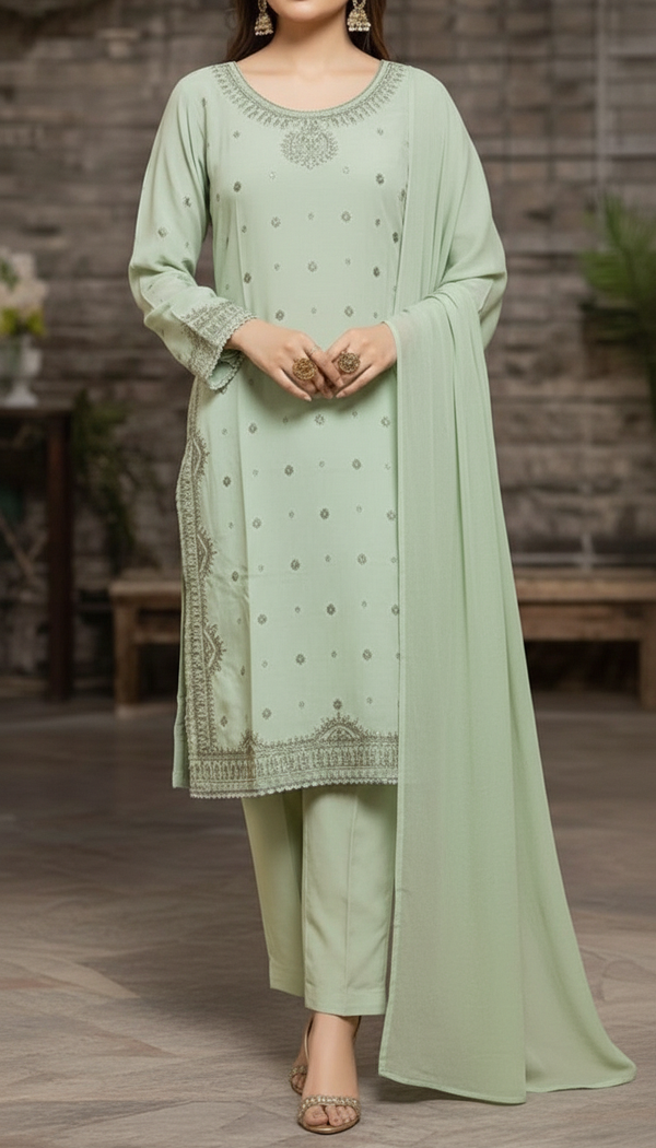 3 PC Embellished Suit PF6011