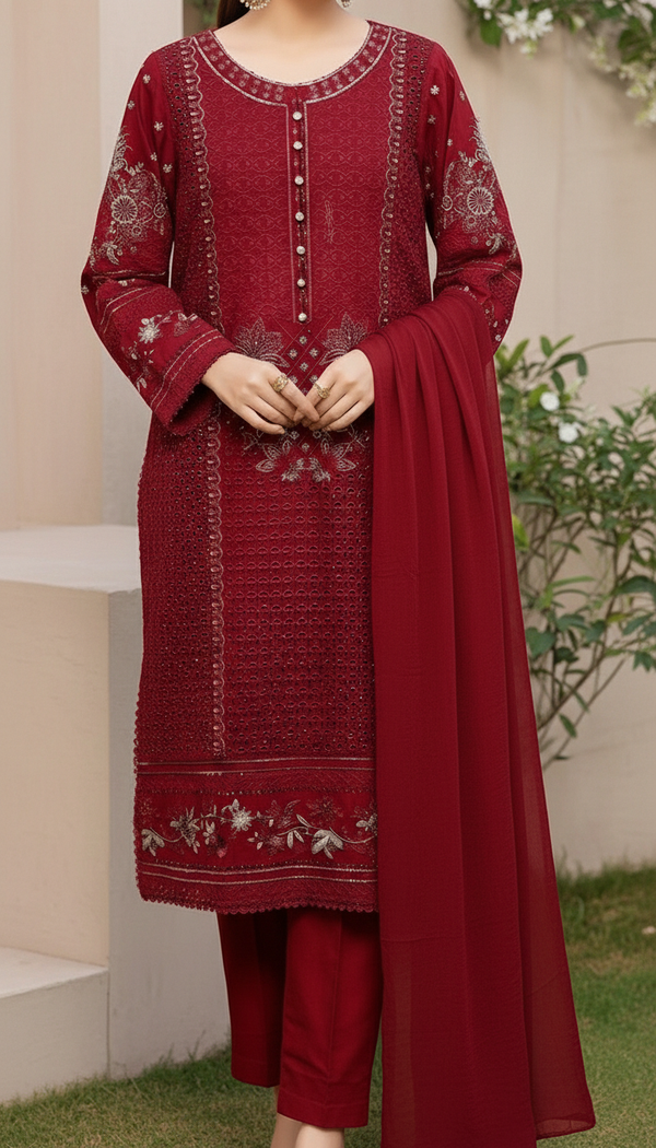 3 PC Embellished Suit PF6014