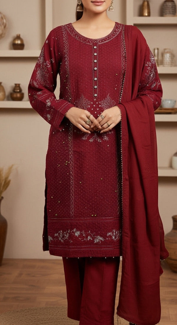 3 PC Embellished Suit PF6014