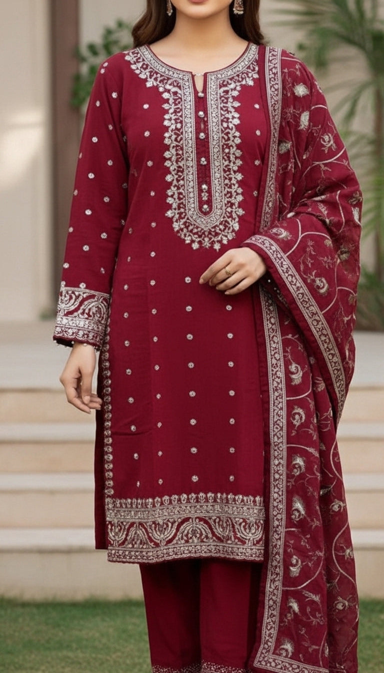 3 PC Embellished Suit PF6015