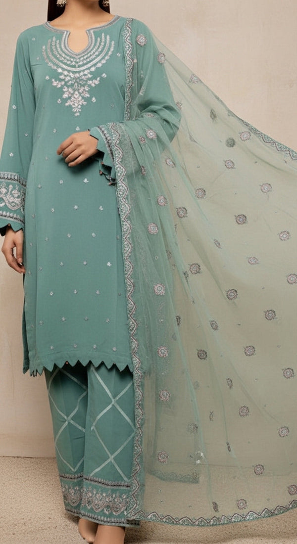 3 PC Embellished Suit PF6020