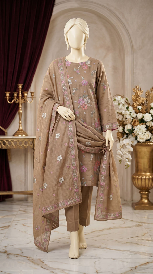3 PC Embellished Cambric Suit PF609761