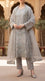 3 PC Embellished Raw Silk Stitched Suit PF617107