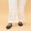 Cream Straight Fit Embellished Trouser PL4061