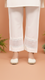 White Straight Fit Embroidered Trouser PL5009
