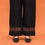 Black Straight Fit Embroidered Trouser PL5010