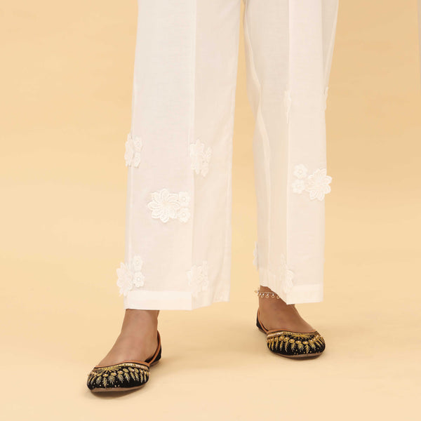 White Cotton Cambric Trouser PL5020
