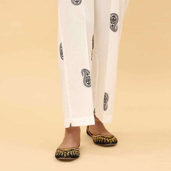 White Cotton Cambric Trouser PL5021