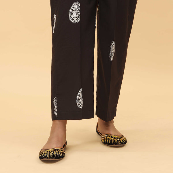 Black Cotton Cambric Trouser PL5022