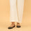Cream Straight Fit Embellished Trouser PL5034