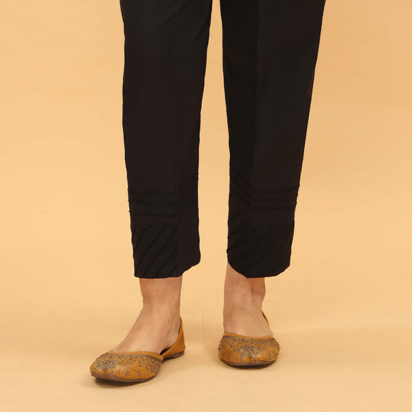 Black Slim Fit Plain Trouser PL5043