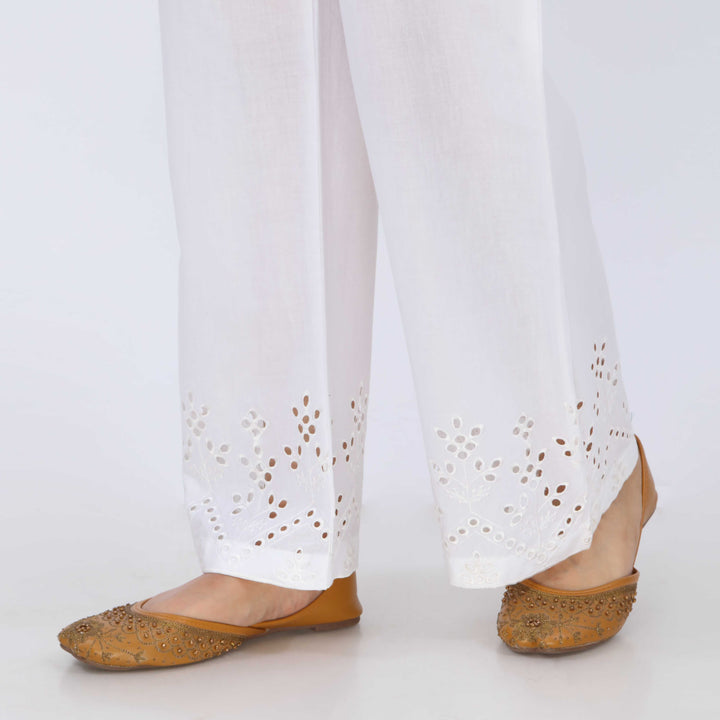 White Cotton Cambric Trouser PL5063