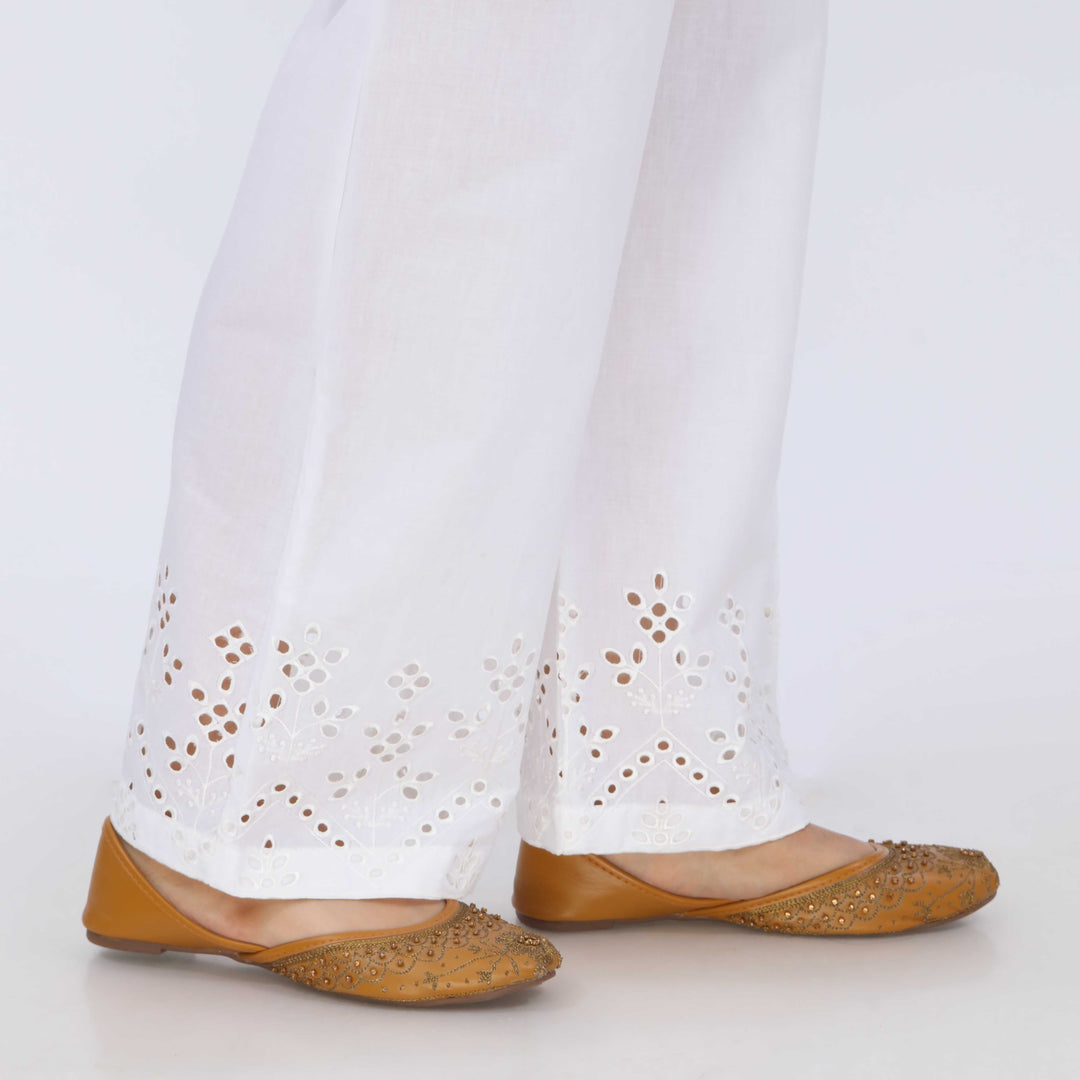 White Cotton Cambric Trouser PL5063