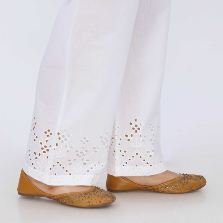 White Cotton Cambric Trouser PL5063