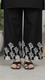 Black Cotton Cambric Embroiderd Trouser PL5066