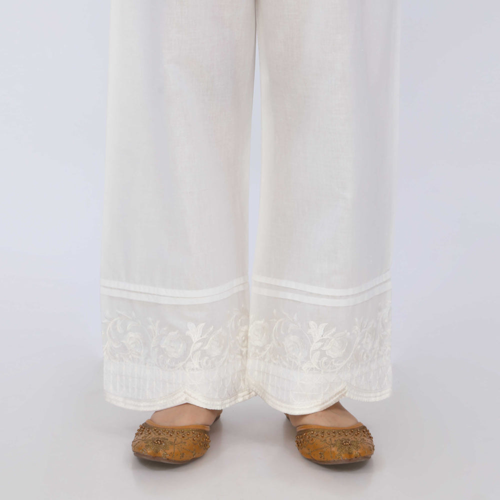 White Cotton Cambric Trouser PL5069