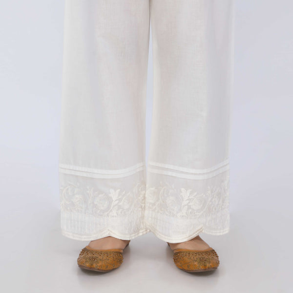 White Cotton Cambric Trouser PL5069