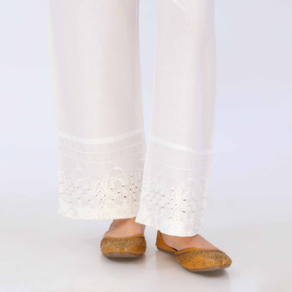 White Cotton Cambric Trouser PL5073