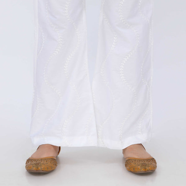 White Cotton Cambric Trouser PL5075