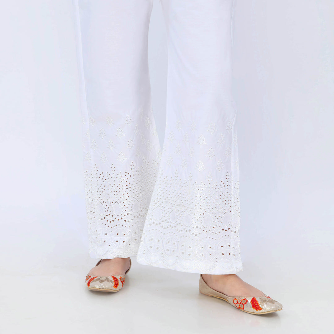 White Cotton Cambric Trouser PL5078