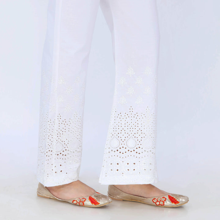 White Cotton Cambric Trouser PL5078