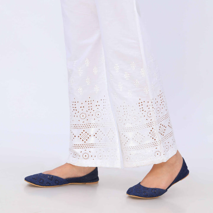 White Cotton Cambric Trouser PL5081