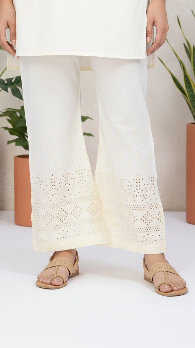 Cream Cotton Cambric Trouser PL5082