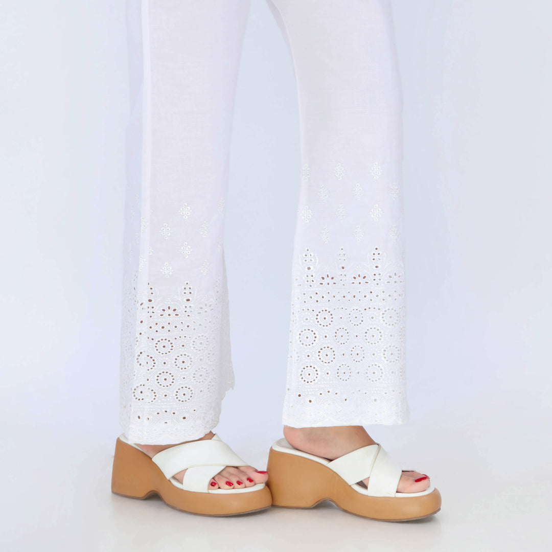 White Cotton Cambric Trouser PL5084