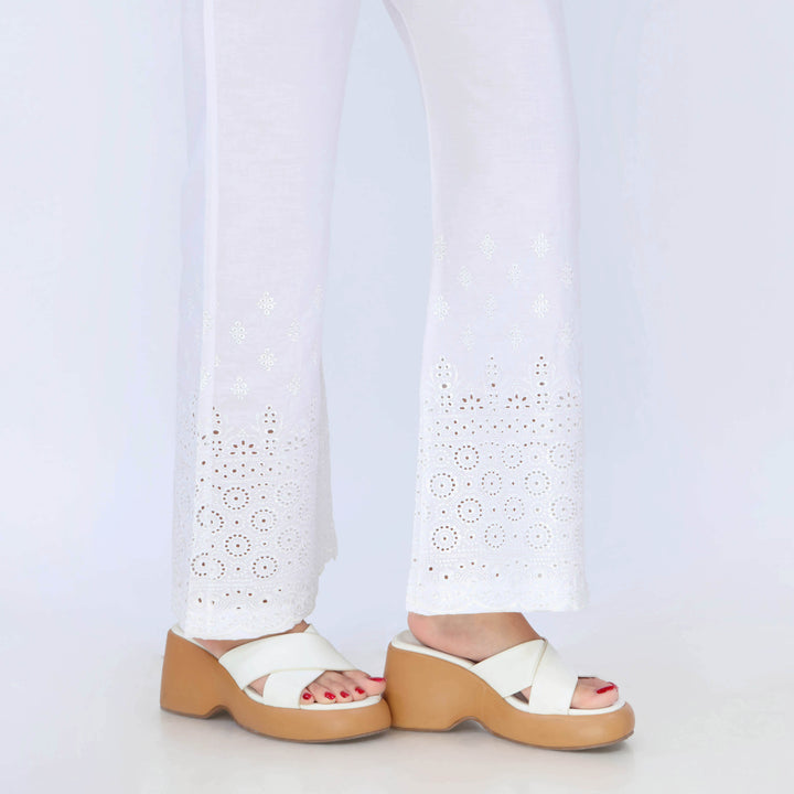 White Cotton Cambric Trouser PL5084