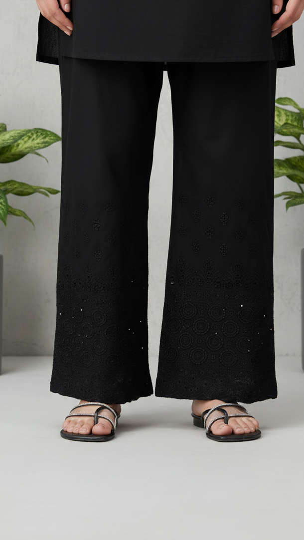 Black Cotton Cambric Trouser PL5086