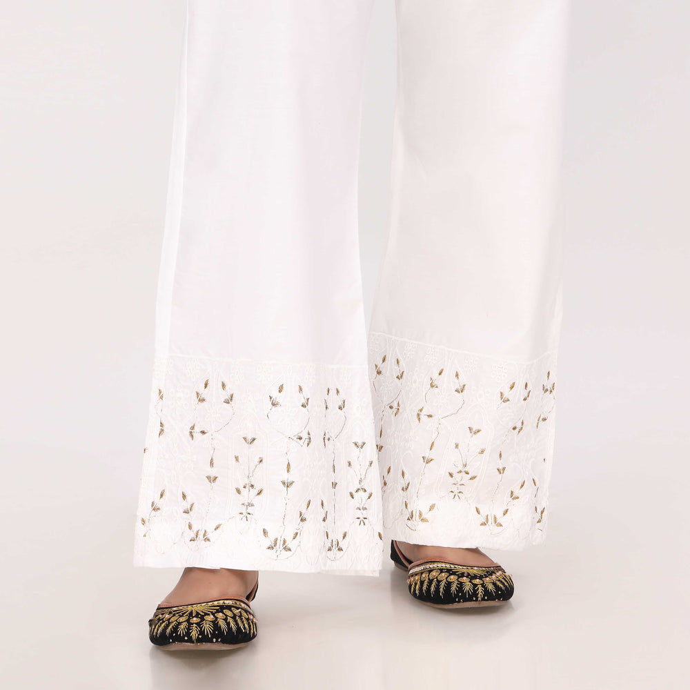 White Cotton Cambric Trouser PL5096
