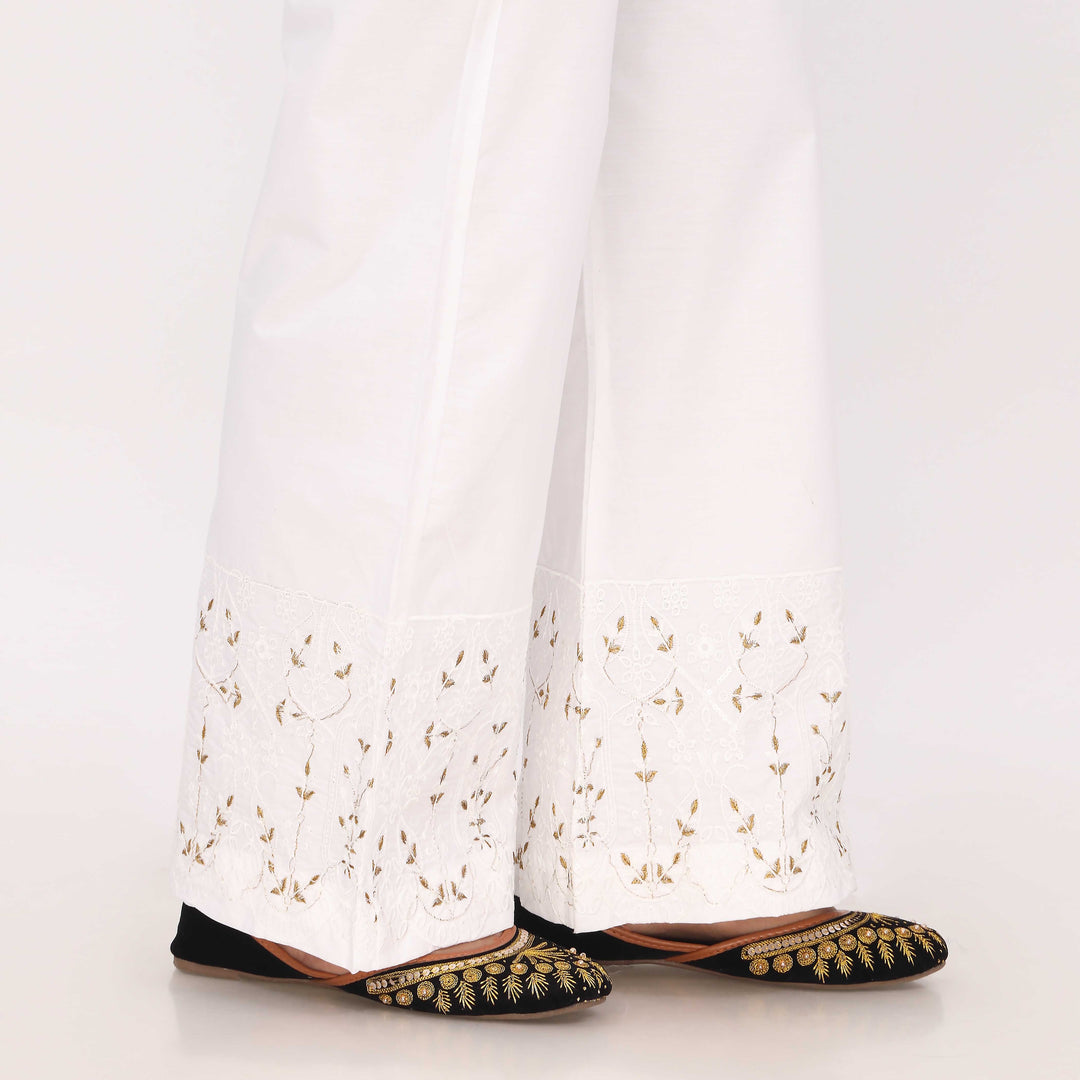 White Cotton Cambric Trouser PL5096