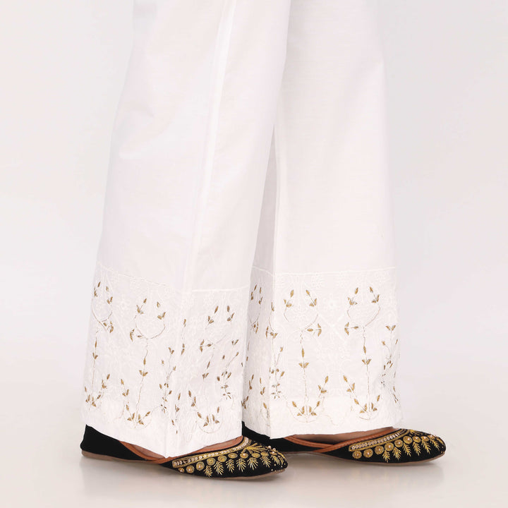 White Cotton Cambric Trouser PL5096