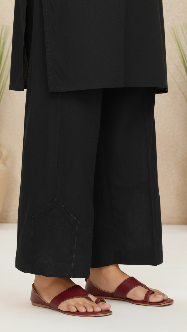 Black Cotton Cambric Trouser PL5101
