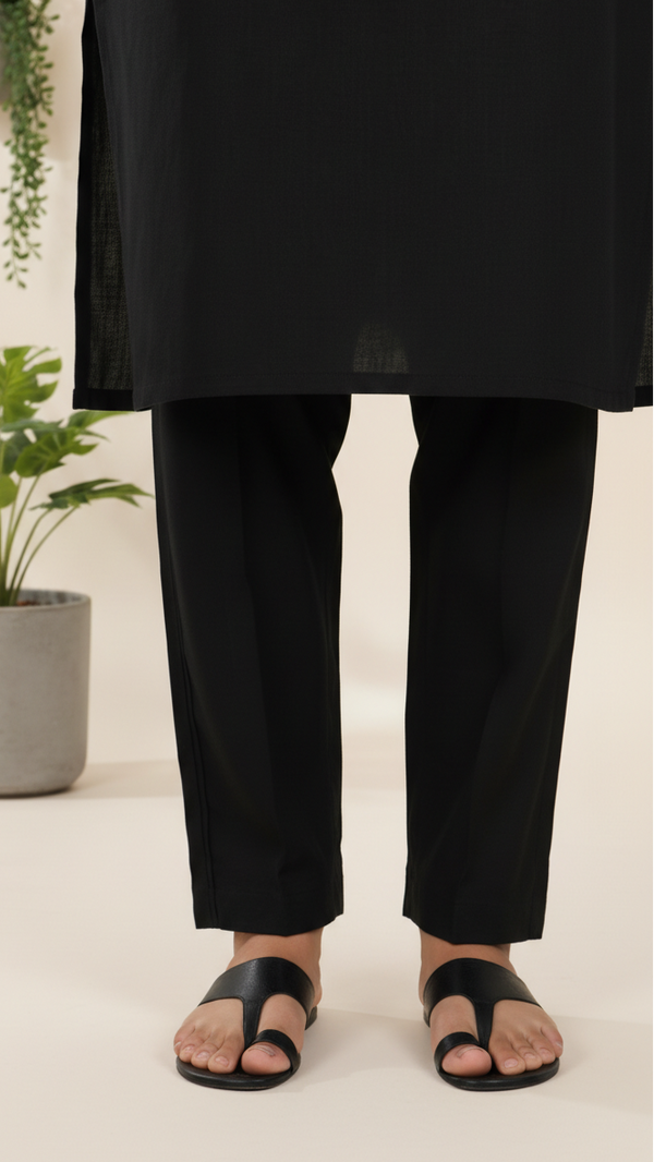 Black Cotton Cambric Trouser PL5104