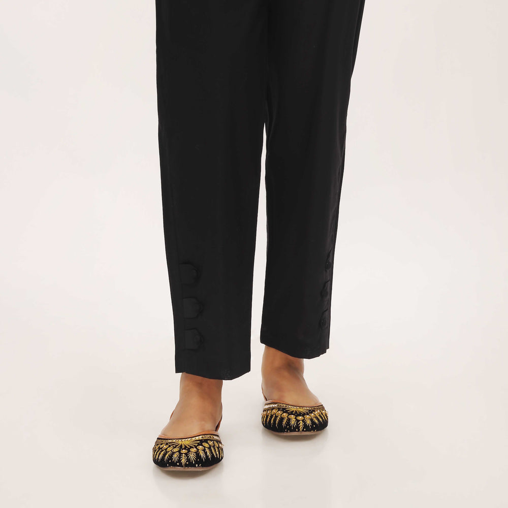 Black Cotton Cambric Trouser PL5110