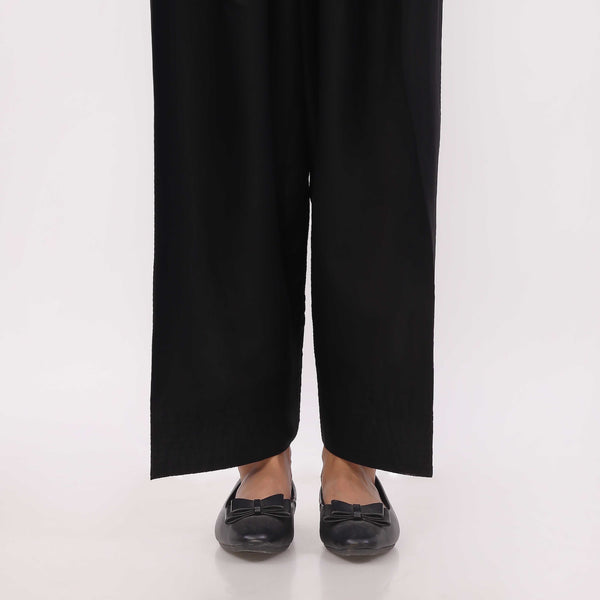 Black Cotton Cambric Farshi Shalwar PL5116